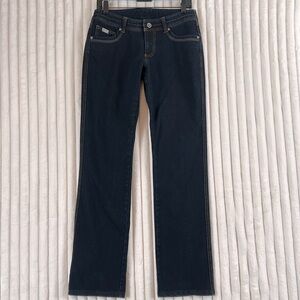 Kuhl legendary dark wash hiking jeans, size 8